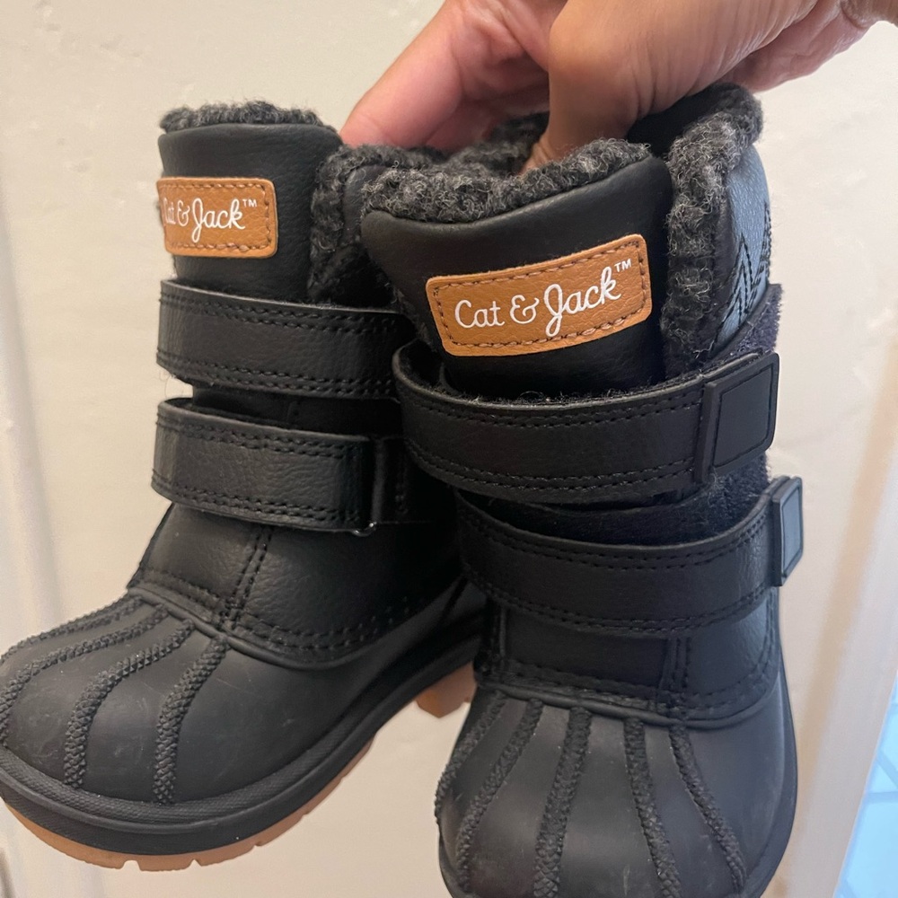 Cat & Jack Black and Brown Winter Boots